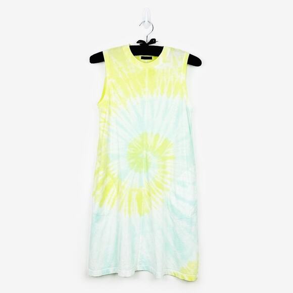 ATM Tie Dye Mini Dress Size S Sleeveless Cotton Summer Easy Fit Pockets - Picture 3 of 14